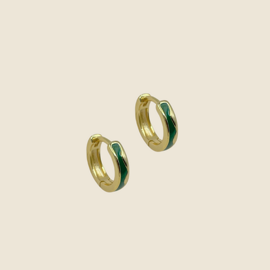 Enamel Earring Gold