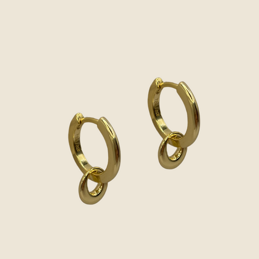 Oval Drop Earring Gold