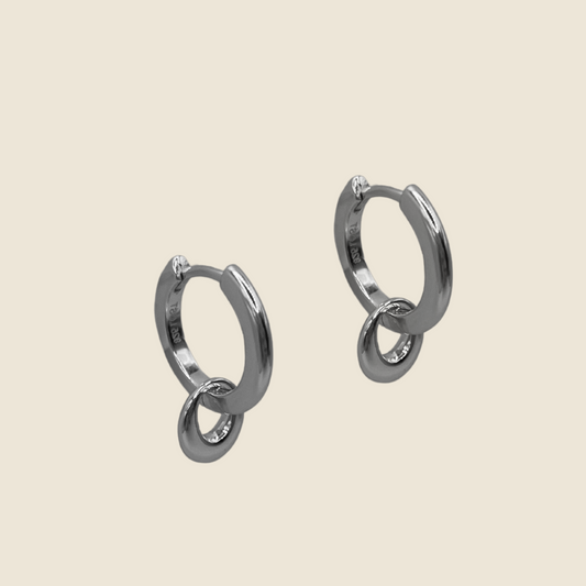 Oval Drop Earring Silver